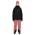 Full-body view of the Armada Pavara 3L Jacket in Black colourway, women's model