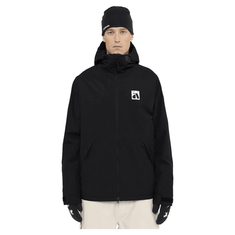 Front view of the Armada Reedy 2L Jacket in Black colourway, men's model