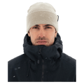 Model view of the Armada Staple Beanie, cream and black