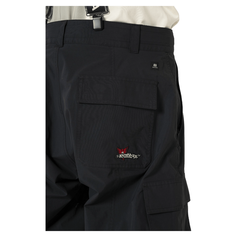 Back view of the Armada Team Issue 2L Cargo Pant in Black colourway, men's model