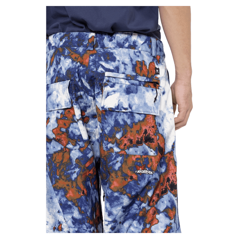 Back pocket view of the Armada Team Issue 2L Pant in Acid House colourway, men's model