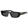 Main view of the Arnette AL Sunglasses in Black, Dark Grey lens, unisex model