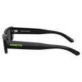 Side view of the Arnette AL Sunglasses in Black, Dark Grey lens, unisex model