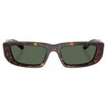 Front view of the Arnette AL Sunglasses in Dark Havana, Dark Green lens, unisex model