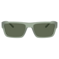 Front view of the Arnette Phoxer Sunglasses in Frosted Sage, Dark Green lens, unisex model