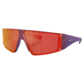 Main view of the Arnette Saturnya Sunglasses in Aluminia Burgandy, Dark Grey Mirror Red lens, unisex model
