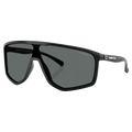 Main view of the Arnette Stripe M Sunglasses in Black, Dark Grey lens, unisex model
