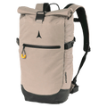 Main view of the Atomic Daypack Backpack in Beige colourway, unisex model