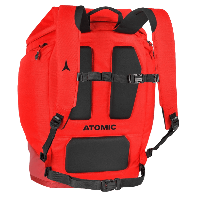 Back view of the Atomic Rs Pack 30L Boot Bag in Red colourway, unisex model