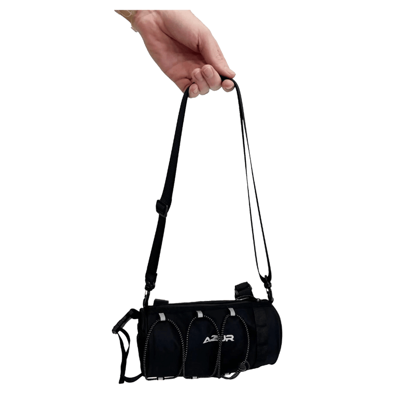 Alternative view of the Azur Handle Roll Bag in Black colourway, unisex model