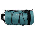 Main view of the Azur Handle Roll Bag in Turquoise colourway, unisex model
