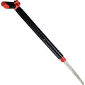 BCA Dozer 2H-S snow saw with a red textured handle and black serrated 9-inch metal blade inside the shaft of the shovel