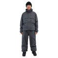 Beyond Medals Cargo 2L Snowboard Pants in dark grey with large side pockets and a baggy fit.