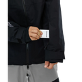 Pass pocket view of the Beyond Medals Fullzip 2L snowboard Jacket in Black colourway, unisex's model