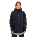 Front view of the Beyond Medals Fullzip 2L snowboard Jacket in Black colourway, unisex's model