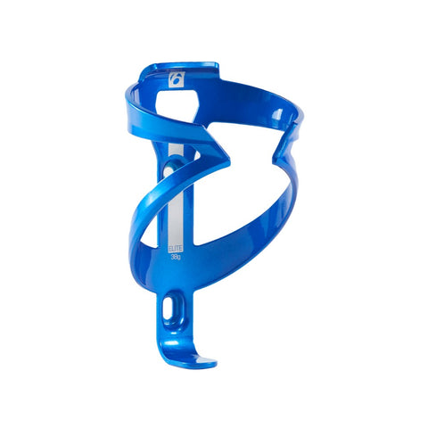 Blue water bottle cage for bikes.