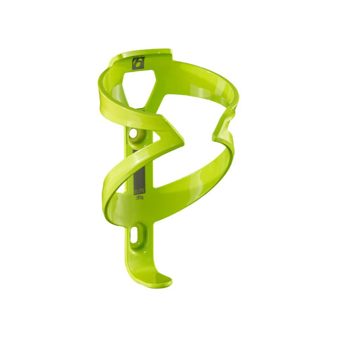 Green water bottle cage for bikes.