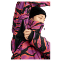 Underarm view of the Burton AK Embark Snowboard Jacket in Slash Multi colourway, women's model