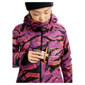 Chest pocket view of the Burton AK Embark Snowboard Jacket in Slash Multi colourway, women's model