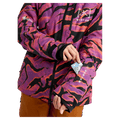 Pass pocket view of the Burton AK Embark Snowboard Jacket in Slash Multi colourway, women's model