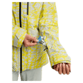 Pass pocket view of the Burton AK Upshift Snowboard Jacket in Atomic Shetter colourway, women's model