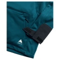 Detail view of the Burton Crown Riding Hoodie in Atlantic Teal colourway, unisex's model