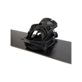 Board mounted view of the Burton Genesis EST Snowboard Bindings in Black colourway, men's model.