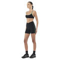 Full side view of P.E Nation Clarity Bike Short - Womens in colour Black Amazon.