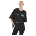 Front view of P.E Nation Current Oversized Tee - Womens in colour Black.