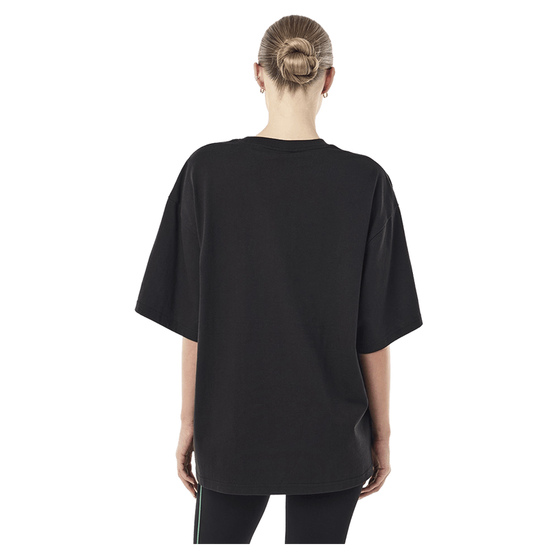 Back view of P.E Nation Current Oversized Tee - Womens in colour Black.