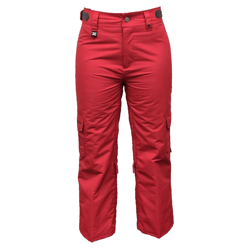 Main view of the Cartel Buck Pants in Red colourway, kids model