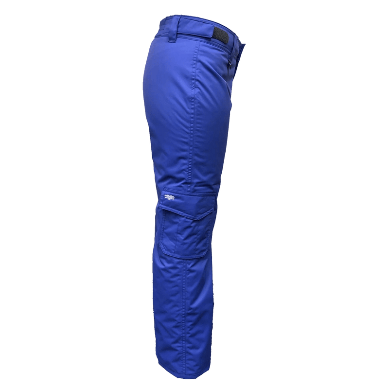 Side view of the Cartel Ellie Pants in Purple colourway, kids model