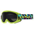 Main view of the Carve Magic Carpet Goggles in Fluro Yellow, Grey lens, kids model