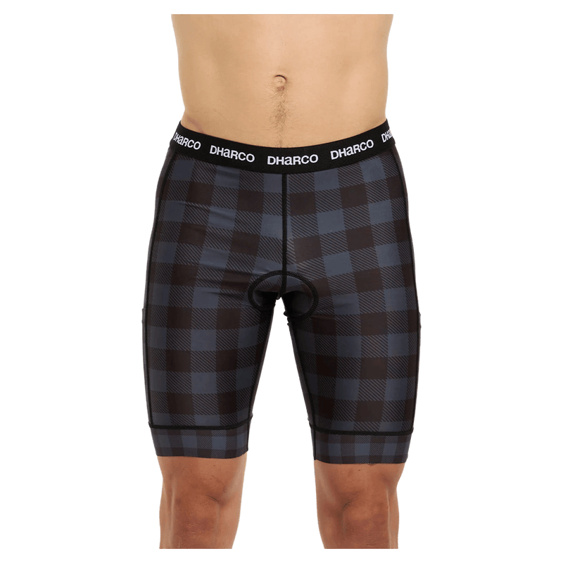 Side view of man in the Dharco Padded Bike Party Pants in colour Bowen.