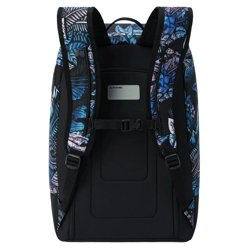 Back view of the Dakine Boot 50L Pack in B4BC Kingdom colourway, unisex model