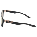 Side view of the Dragon Capo Sunglasses in Matte Black, Rose Gold lens, unisex model