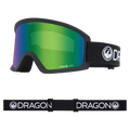 Main view of the Dragon DX3 L Goggle in BLACK and GREEN ION colourway, unisex's model