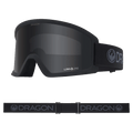 Main view of the Dragon DX3 L Goggle in BLACKOUT and DARK SMOKE colourway, unisex's model