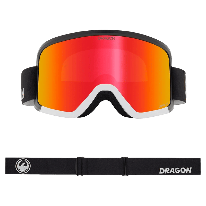 Front view of the Dragon DX3 Plus Goggles in NOUVEAU BLACK colourway, unisex's model