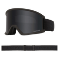 Main view of the Dragon DX3 Goggle in BLACKOUT and DARK SMOKE colourway, unisex's model