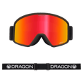 Front view of the Dragon DXT OTG Goggles in BLACK colourway, unisex's model