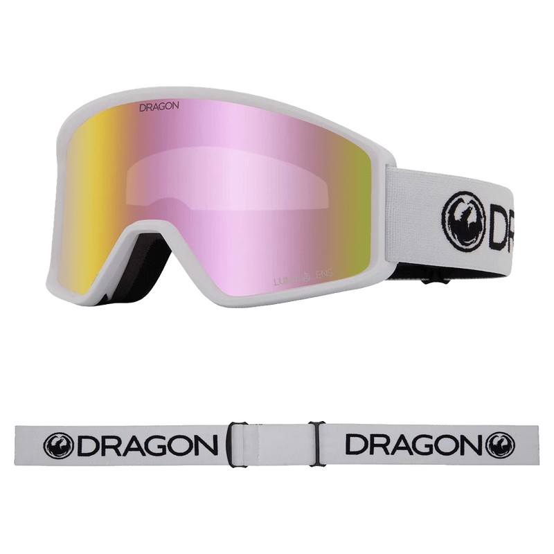 Main view of the Dragon DXT OTG Goggles in WHITE colourway, unisex's model
