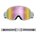 Front view of the Dragon DXT OTG Goggles in WHITE colourway, unisex's model