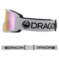 Side view of the Dragon DXT OTG Goggles in WHITE colourway, unisex's model