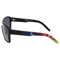 Side view of the Dragon Remix Sunglasses in Black Multi, LL Smoke Polar lens, unisex model