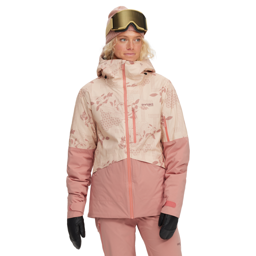 Blush pink outlet ski jacket