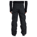 Rear view of black Quiksilver Utility Snowboard Pants featuring back flap pockets, belt loops, and ankle zippers.