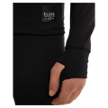 Detail view of the Elude Boys 7-8 Thermal Top in TRUE BLACK colourway, kids model