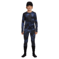 Worn view of the Elude Boys 7-8 Thermal Top in VINTAGE INK colourway, kids model