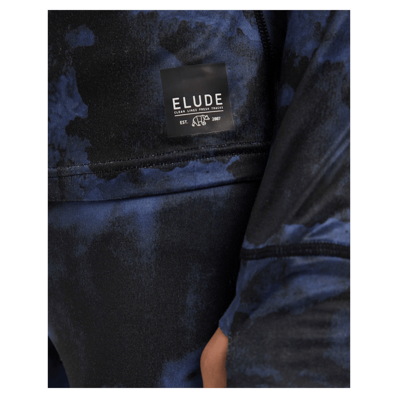 Detail view of the Elude Boys 7-8 Thermal Top in VINTAGE INK colourway, kids model
